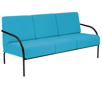 SPA 3 černý lak, látka SUE S 65 - látka tyrkysová